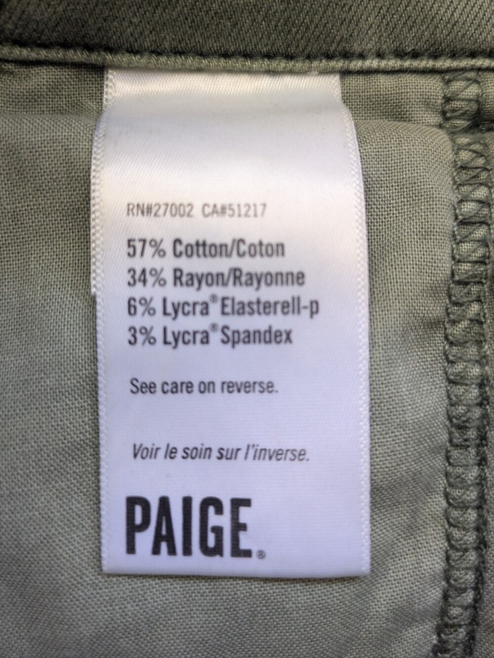 Paige Brooklyn High-Waist Cropped Wide Leg Utility Pants in Vintage Ivy Green - Picture 12 of 13
